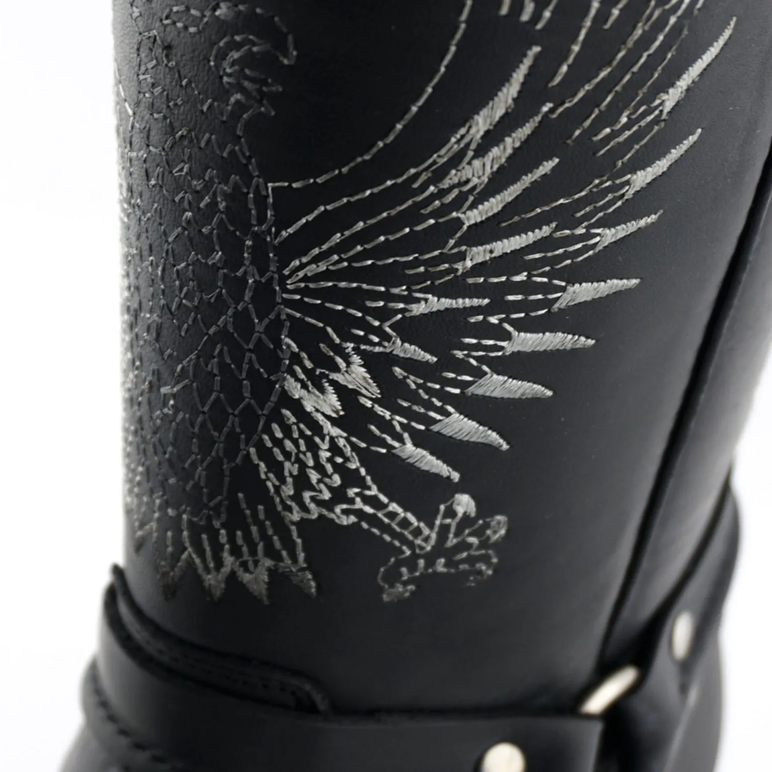 Grinders - Bald Eagle Black Leather Cowboy / Western Style Boots