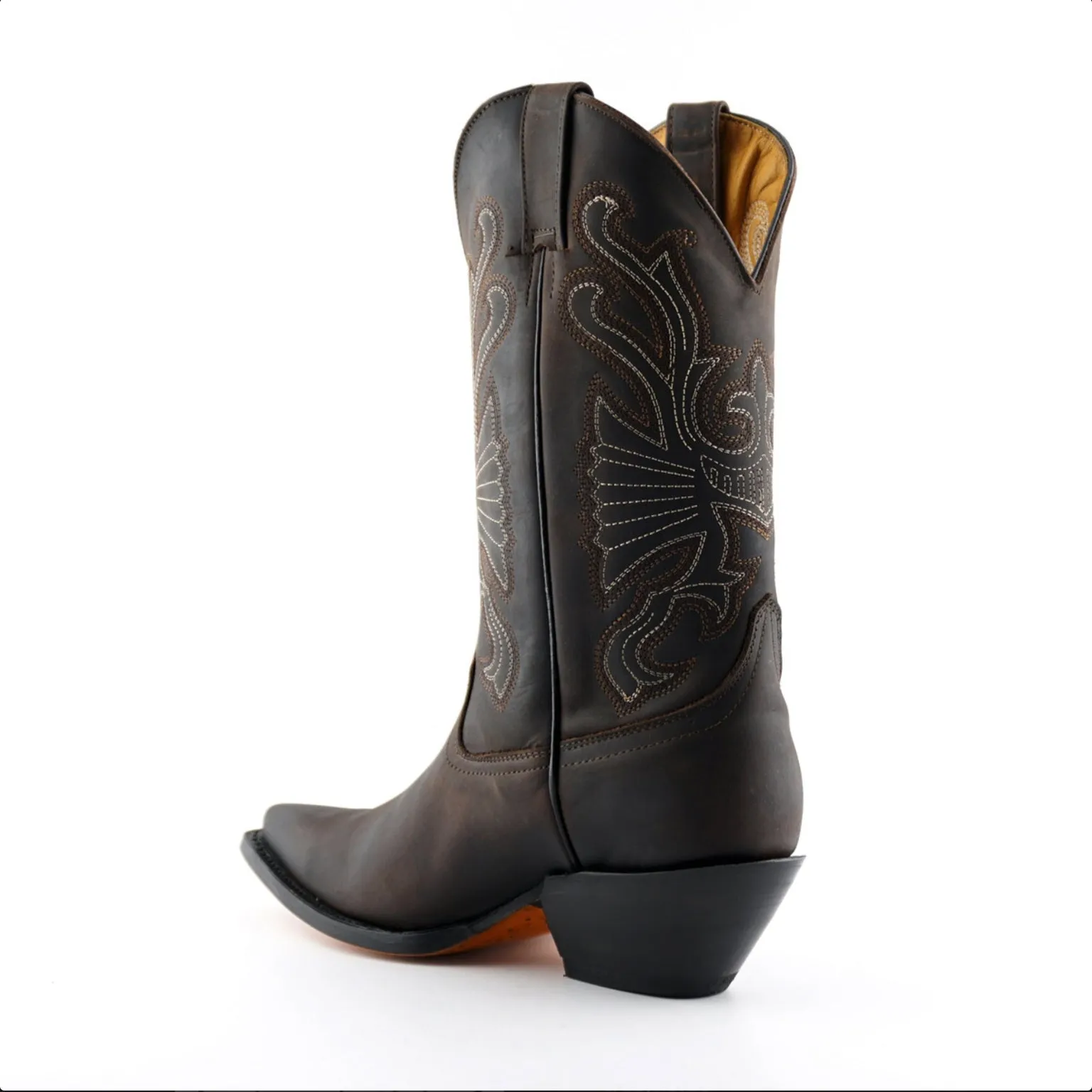 Grinders - Buffalo Brown Leather Cowboy / Western Style Boots