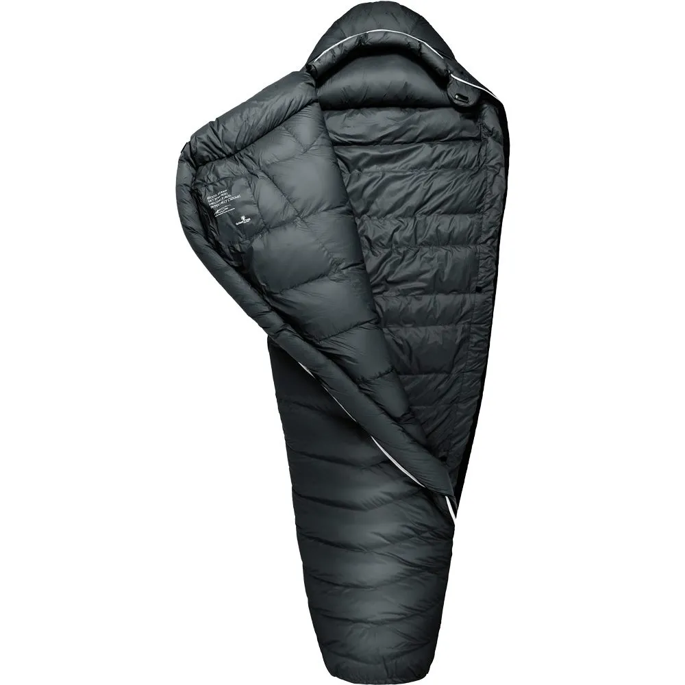Gr\u00fcezi Bag - Biopod Down Hybrid Ice Extreme 200 Wide Sleeping Bag deep asphalt
