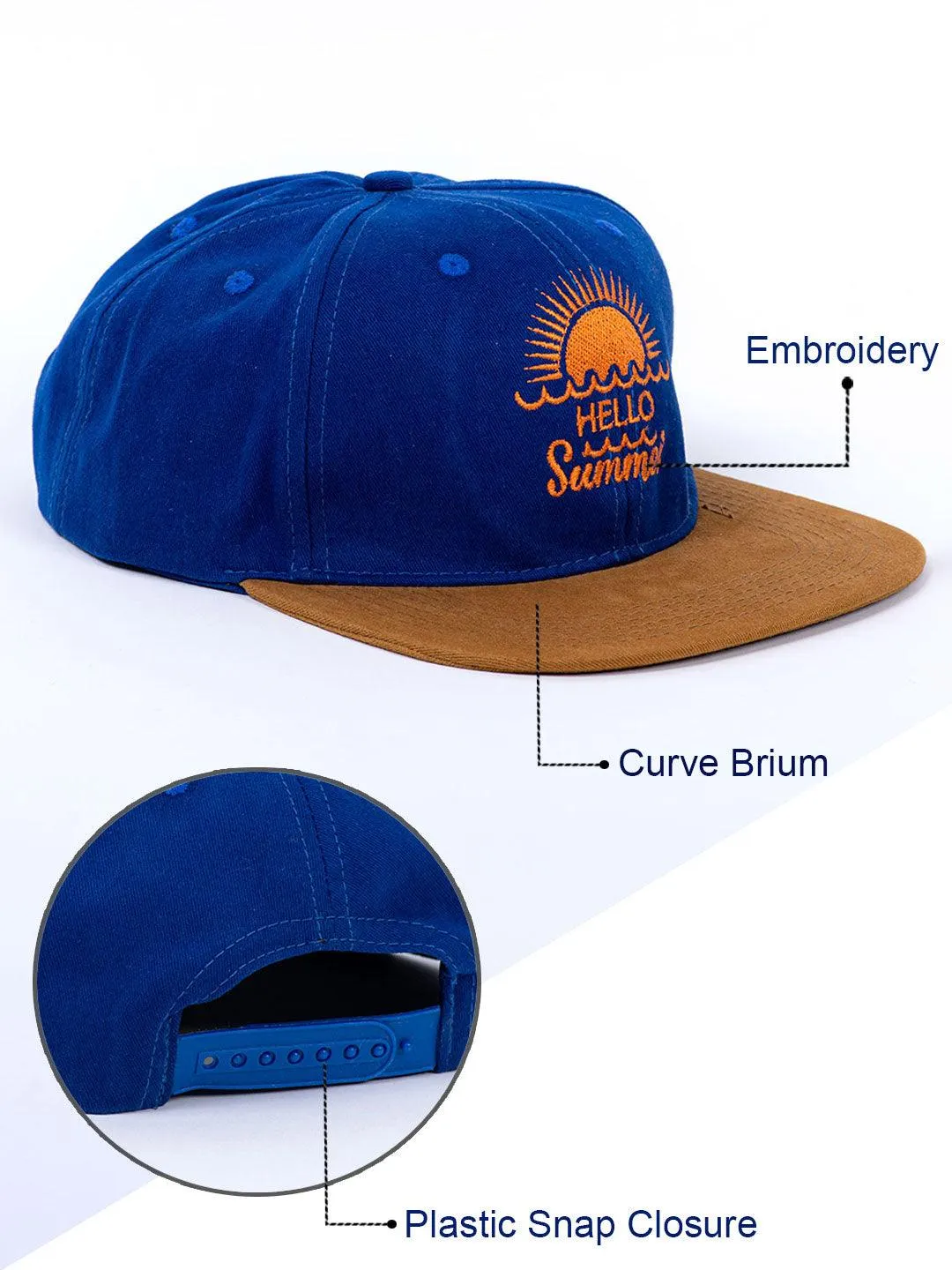 Hello Summer Multi Color Free Size Unisex Baseball Caps