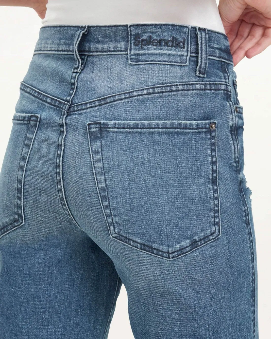 High-Rise Crop Straight Leg Jeans