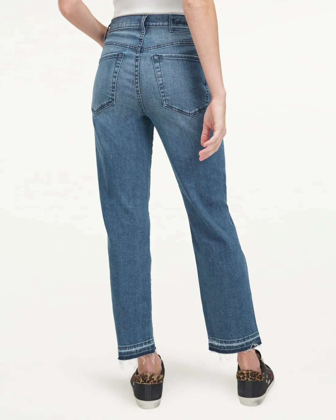 High-Rise Crop Straight Leg Jeans