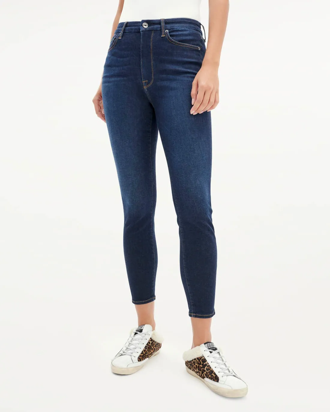 High Waist Ankle Skinny Jeans