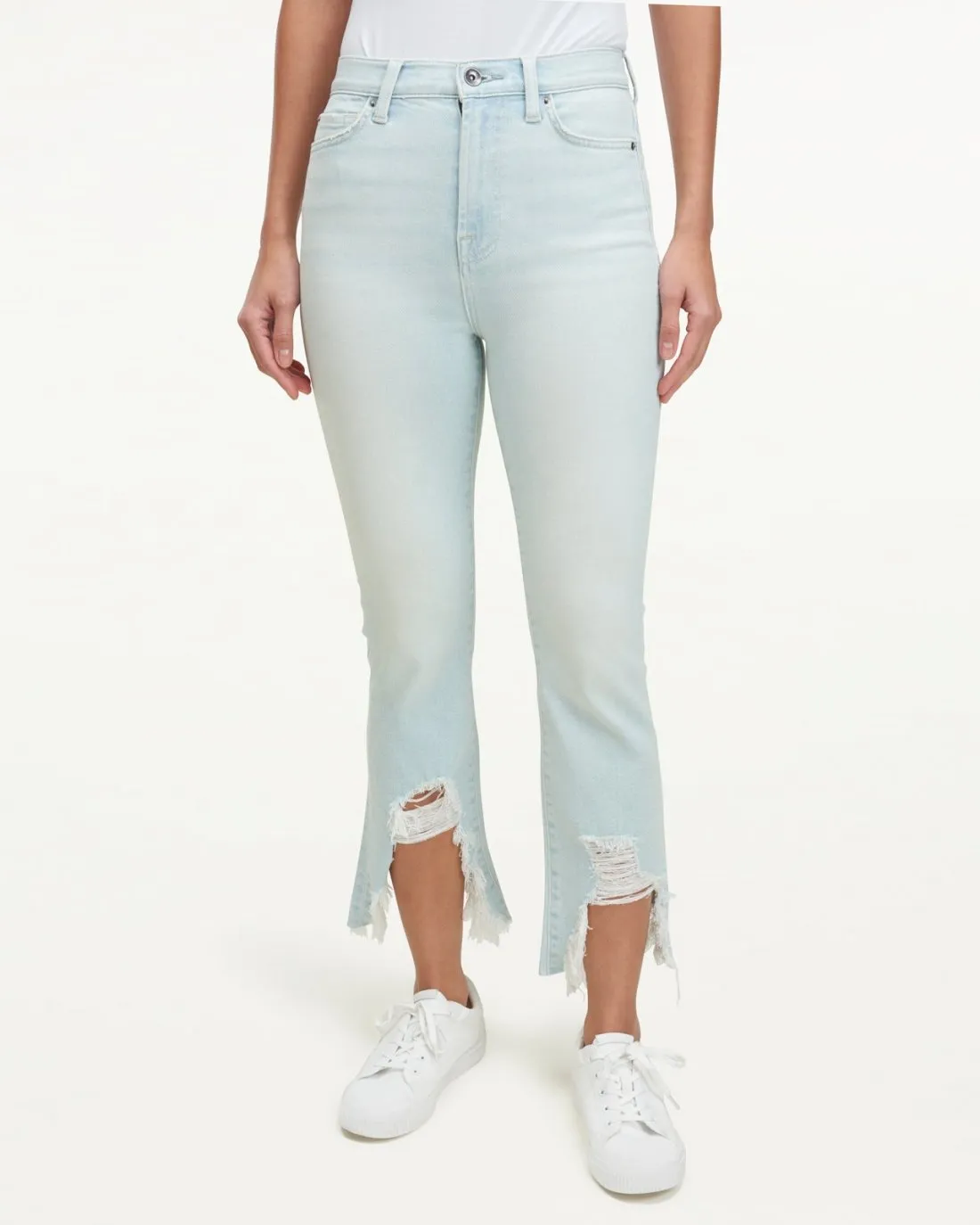 High Waist Slim Kick Jeans