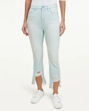 High Waist Slim Kick Jeans