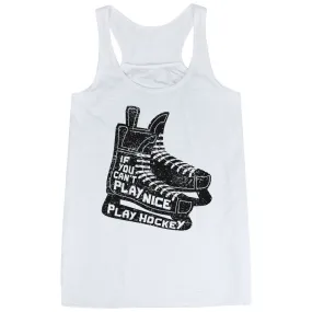 Hockey Flowy Racerback Tank Top - Play Hockey 