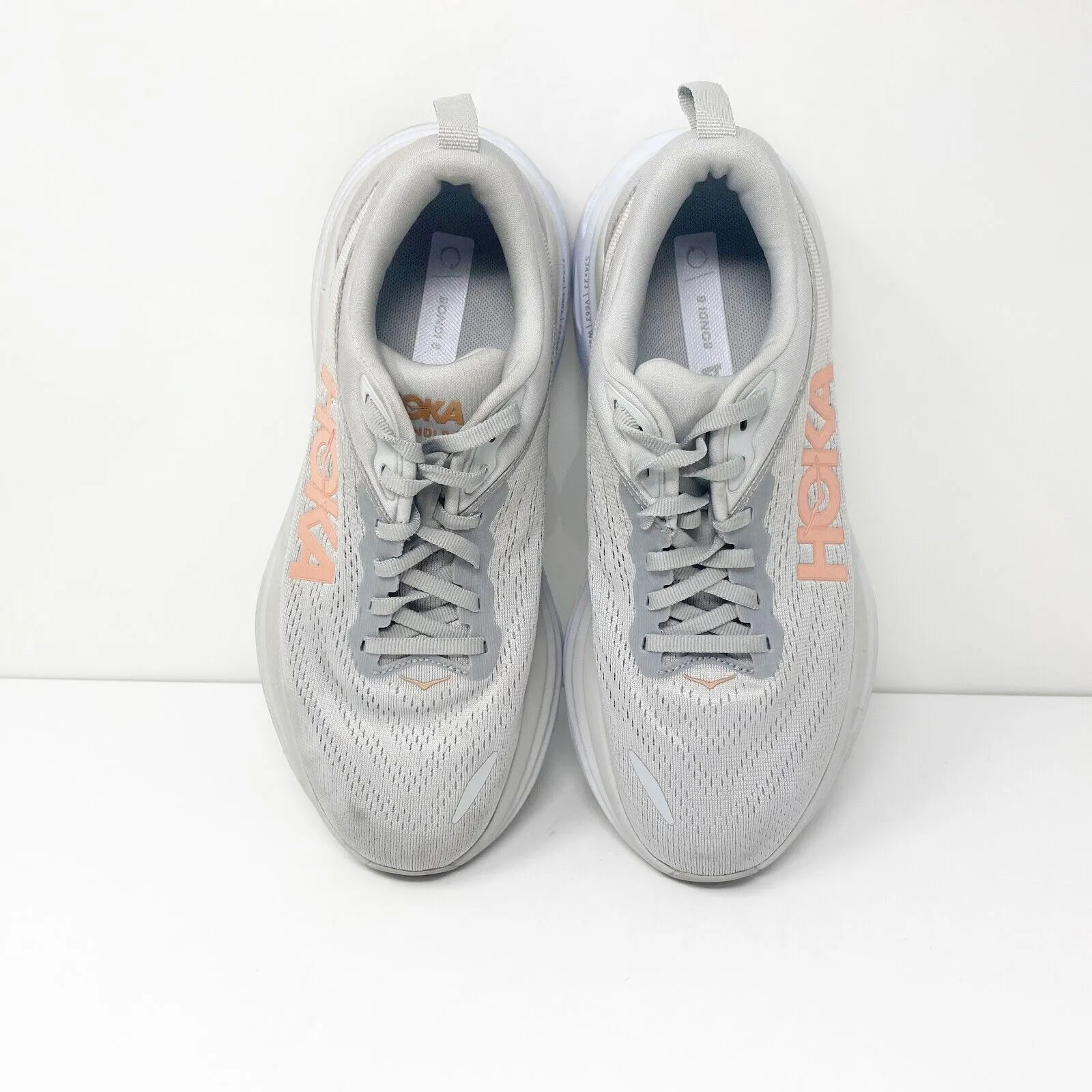 Hoka One One Womens Bondi 8 1127952 HMLR Gray Running Shoes Sneakers Size 7 B
