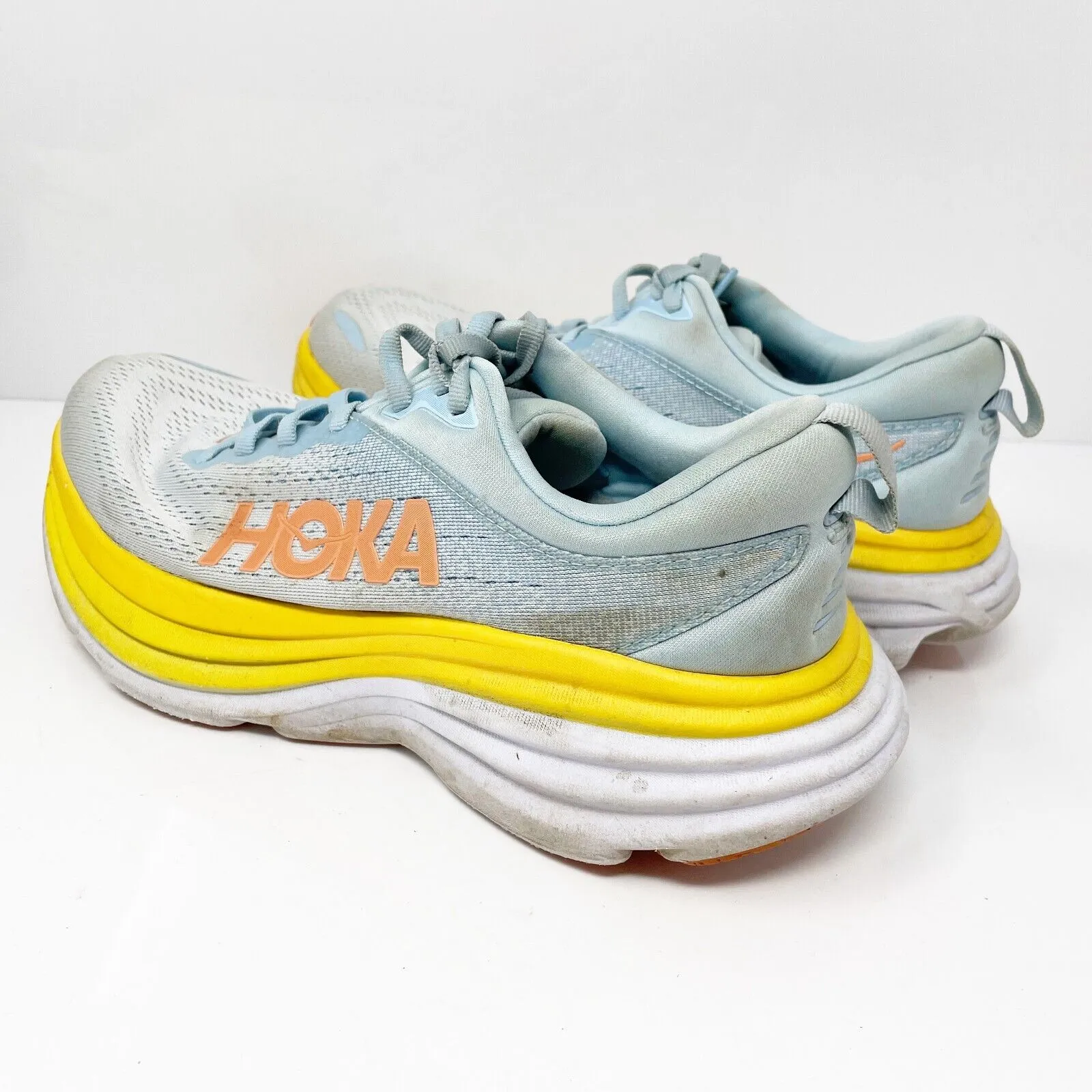 Hoka One One Womens Bondi 8 1127954 SSCA Blue Running Shoes Sneakers Size 9 B