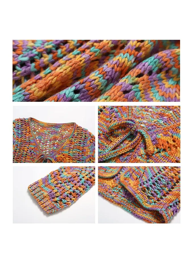 Hollow Short Knit Cardigan