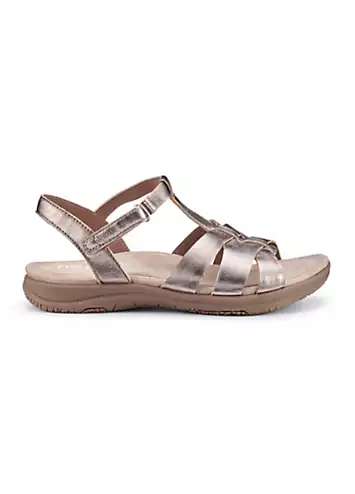 Hotter Rainer Rose Gold Women’s Sandals | Grattan