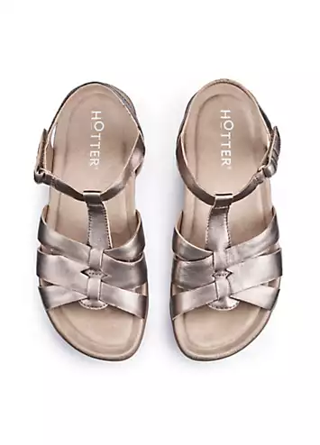 Hotter Rainer Rose Gold Women’s Sandals | Grattan