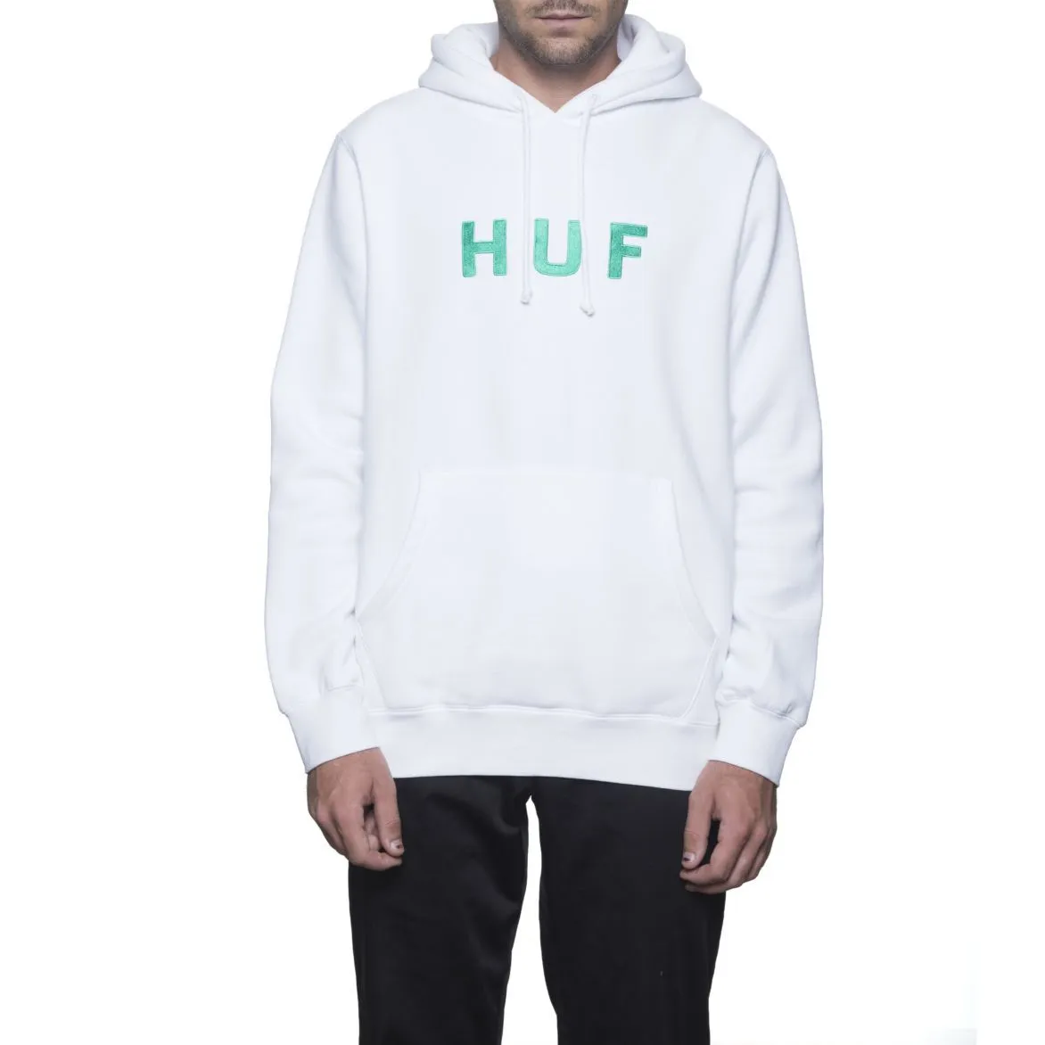 HUF OG LOGO PULLOVER HOOD // WHITE