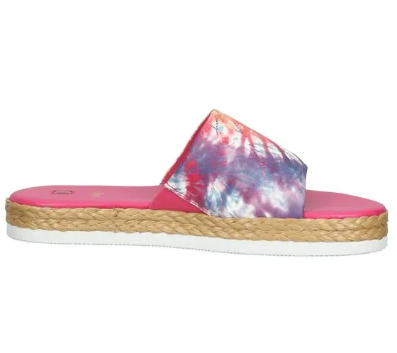högl mules de plage pour femmes avec imprimé batik chaussures d'été 3-10 0738 4499 rose/coloré