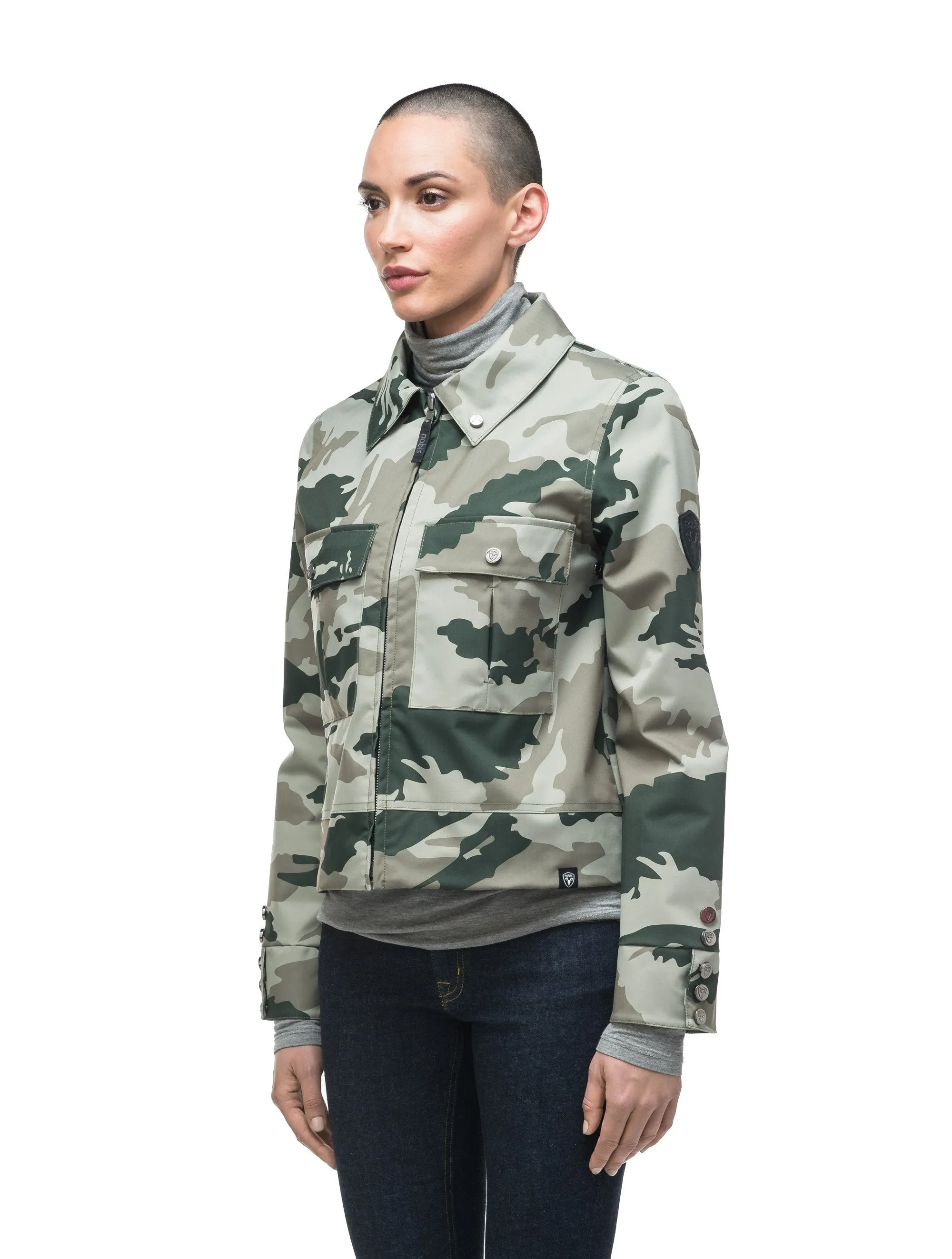 Isabella Women's Military Cropped Jacket