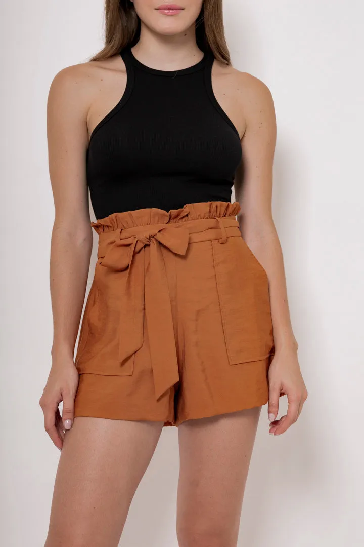 Isadora Solid Paper Bag Short