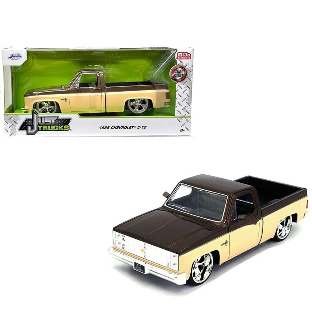 Jada 1:24 Just Trucks 1985 Chevrolet C10 Pick Up Truck Beige Brown