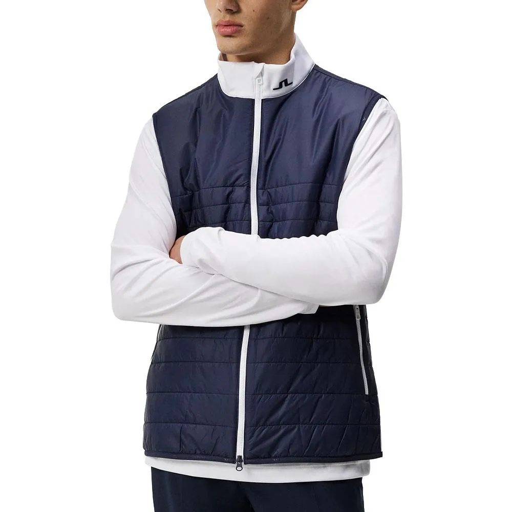J.Lindeberg Martino Quilt Hybrid Golf Vest JL Navy - SS24