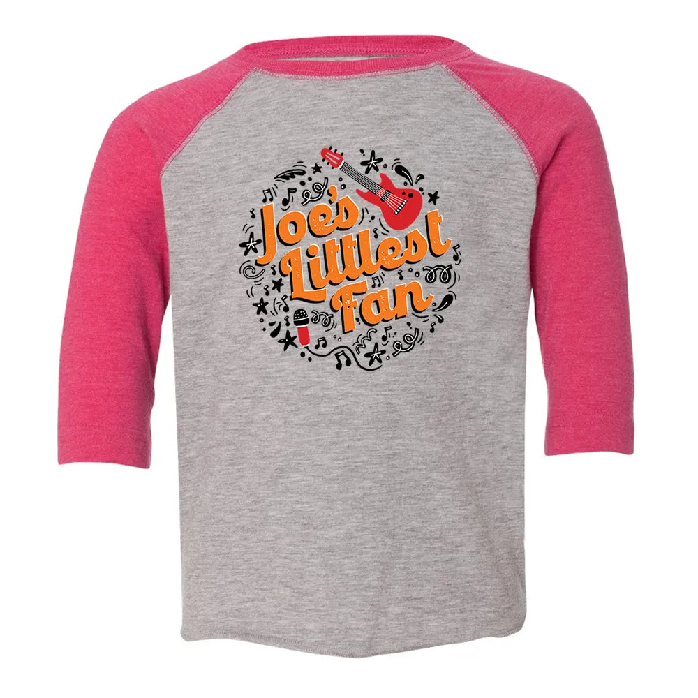 Joe's Littlest Fan Baseball 3/4 Sleeve T-Shirt (Toddler)