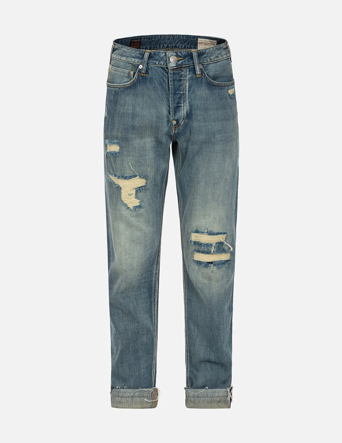 Kamon Print Carrot Fit Denim Jeans #2017