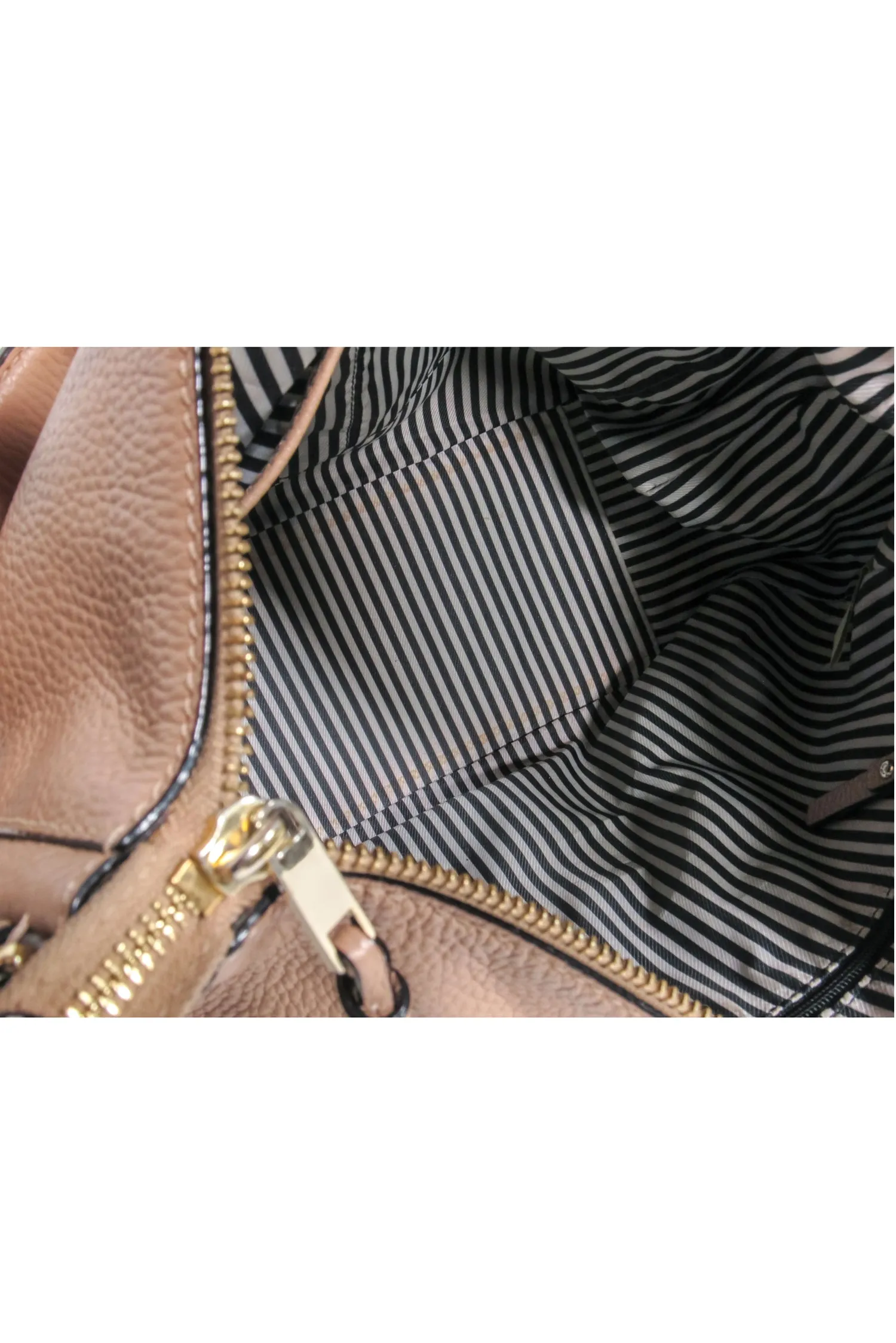 Kate Spade - Beige Pebbled Leather Shoulder Bag