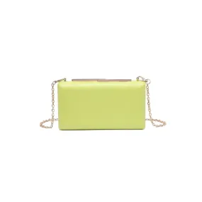 Katelyn Gold Detail Evening Clutch - Lime