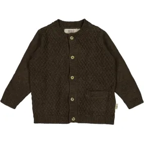 Knit Cardigan Ray - brown melange