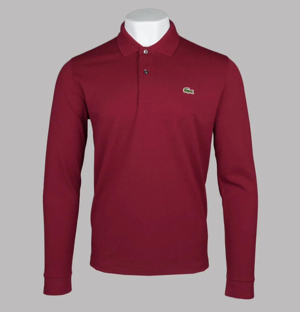 Lacoste Long Sleeve Polo Shirt Bordeaux