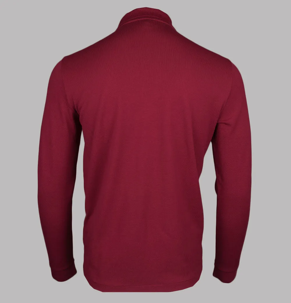 Lacoste Long Sleeve Polo Shirt Bordeaux