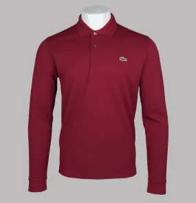 Lacoste Long Sleeve Polo Shirt Bordeaux