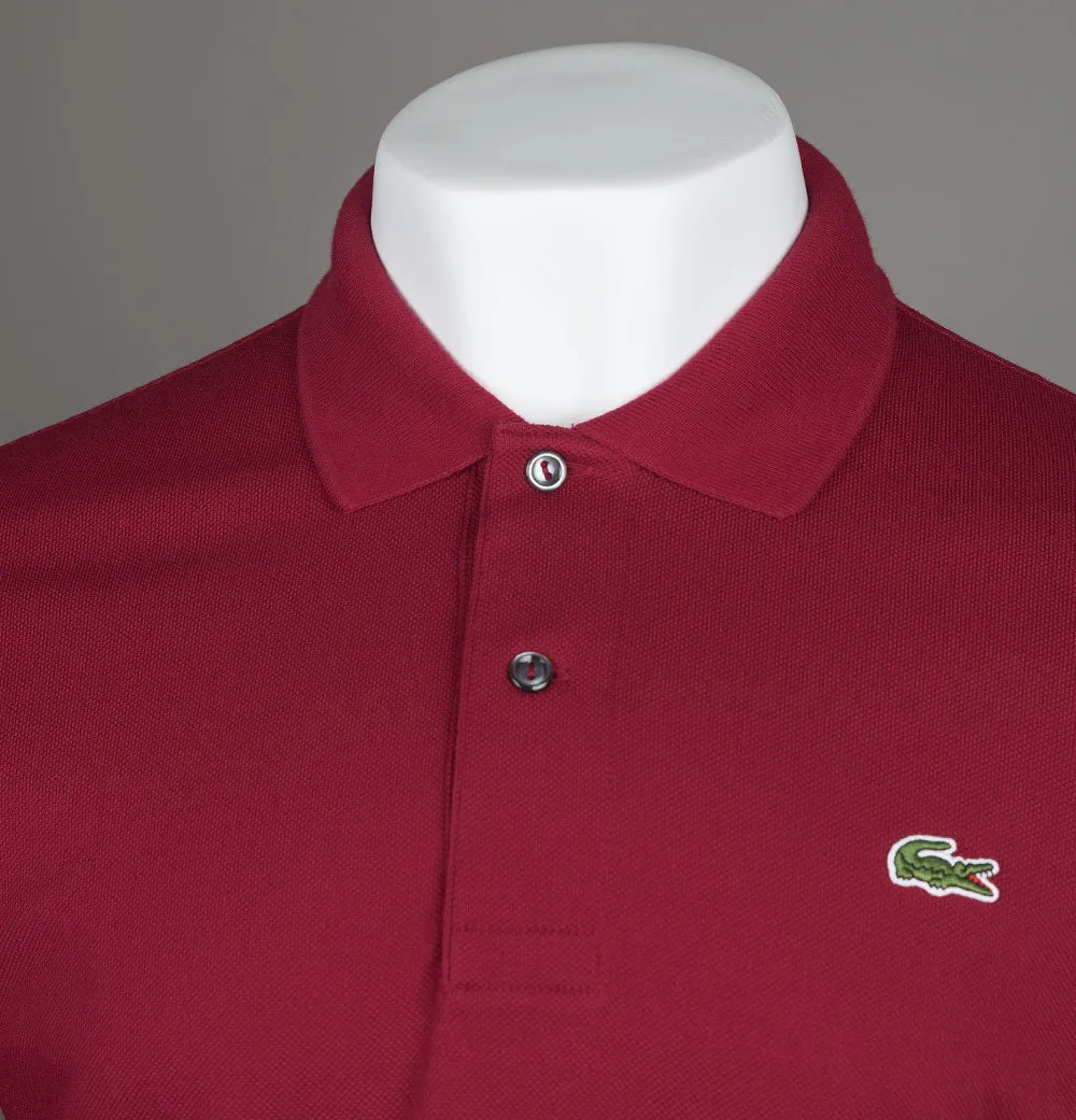 Lacoste Long Sleeve Polo Shirt Bordeaux