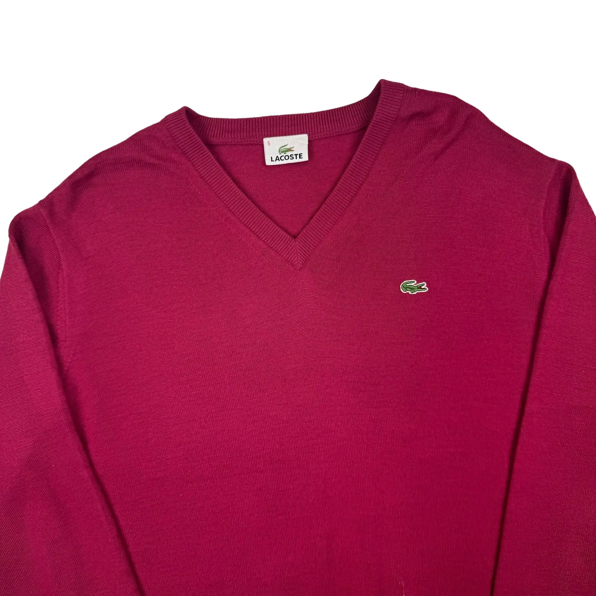 Lacoste V-Neck Knitwear Pink