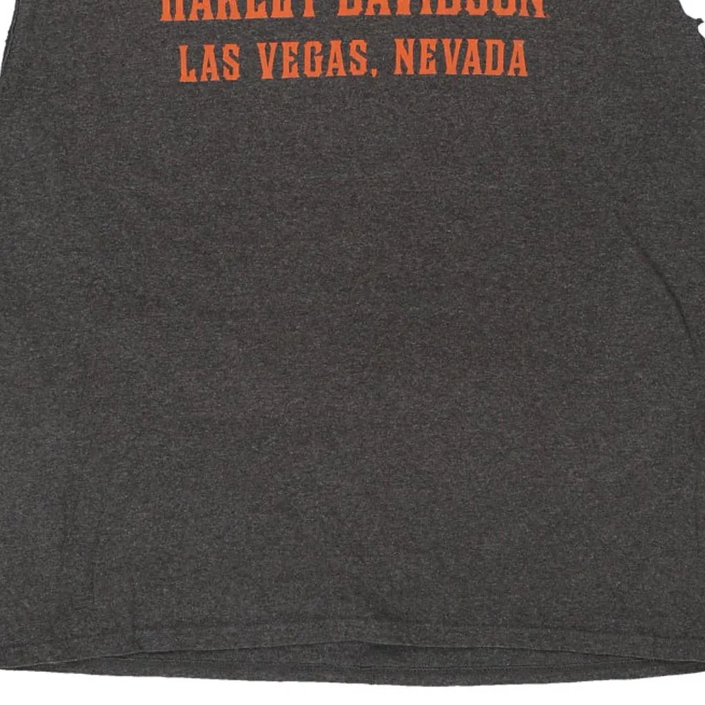 Las Vegas Nevada Harley Davidson Graphic Vest - XL Grey Cotton