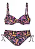 LASCANA Printed Side Tie Underwired Bikini Set