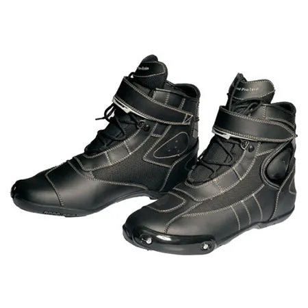 Leather biker Boots Crushing Black Racing Gear 3.0