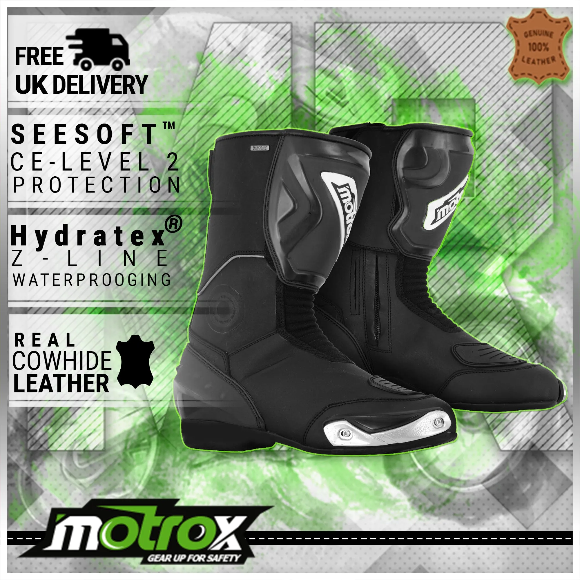 Leather Racing Boots Speedy H2O Biker's Gear