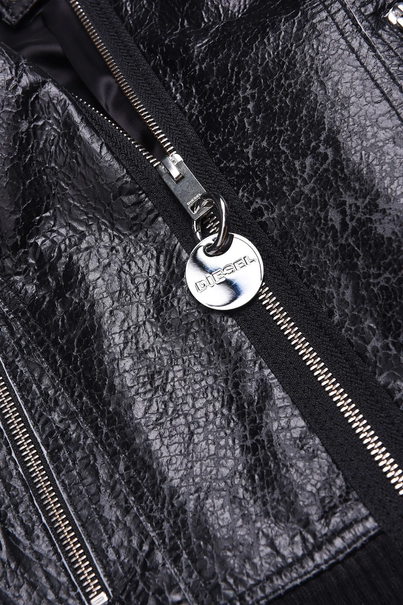 Leather Zip Up Black Jacket
