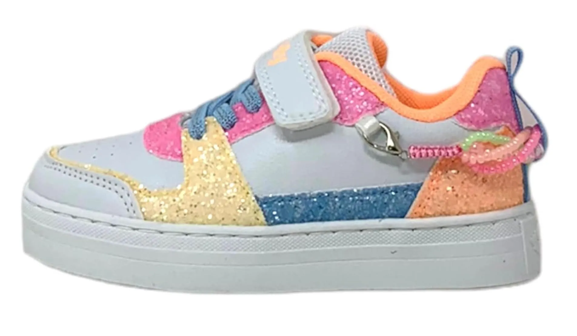 LELLI KELLY LK 4010 GIOIELLO WHITE YELLOW MULTI GLITTER TRAINERS