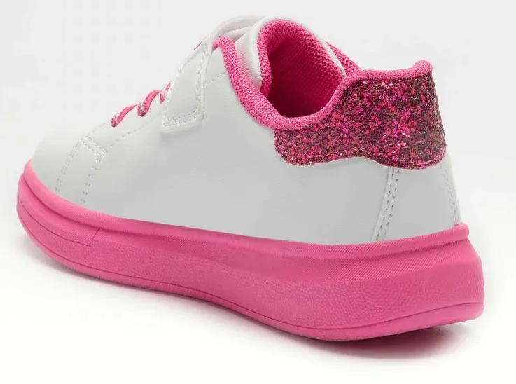 Lelli Kelly LK 4826 Mille Stelle Tutu White Fuxia Ballerina Trainers with interchangeable tutus