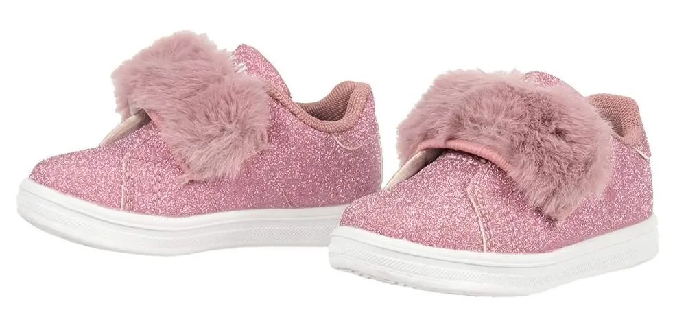 Lelli Kelly LK 6808 Poppy Fur Strap Rosa Glitter Trainers