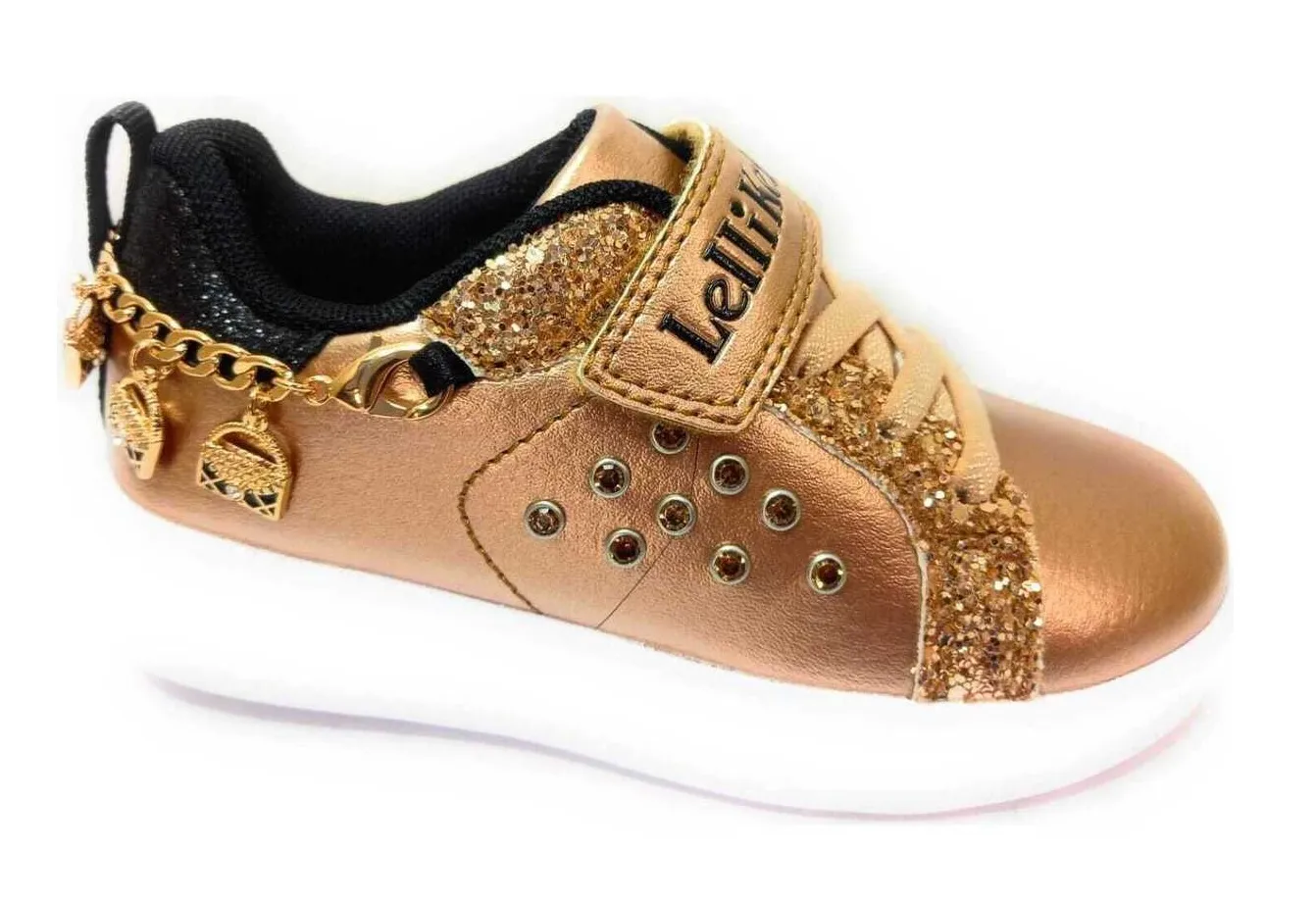 Lelli Kelly LK3810 Gioiello Removable Bracelet Charm Trainers Gold Rose