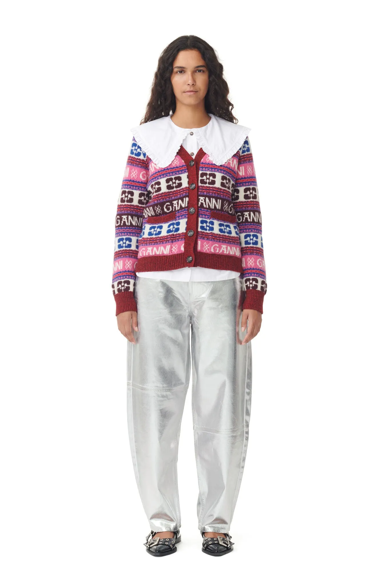 Logo Wool Mix Cardigan