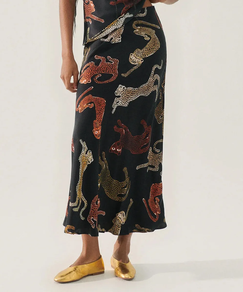 Long Bias Cut Skirt