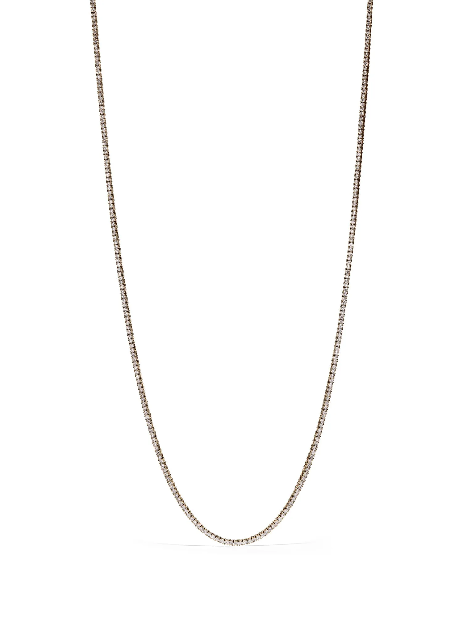 Long Diamond Tennis Necklace