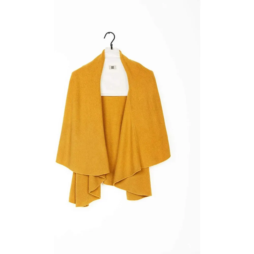 Look By M Basic Shawl Mustard Yellow Vest