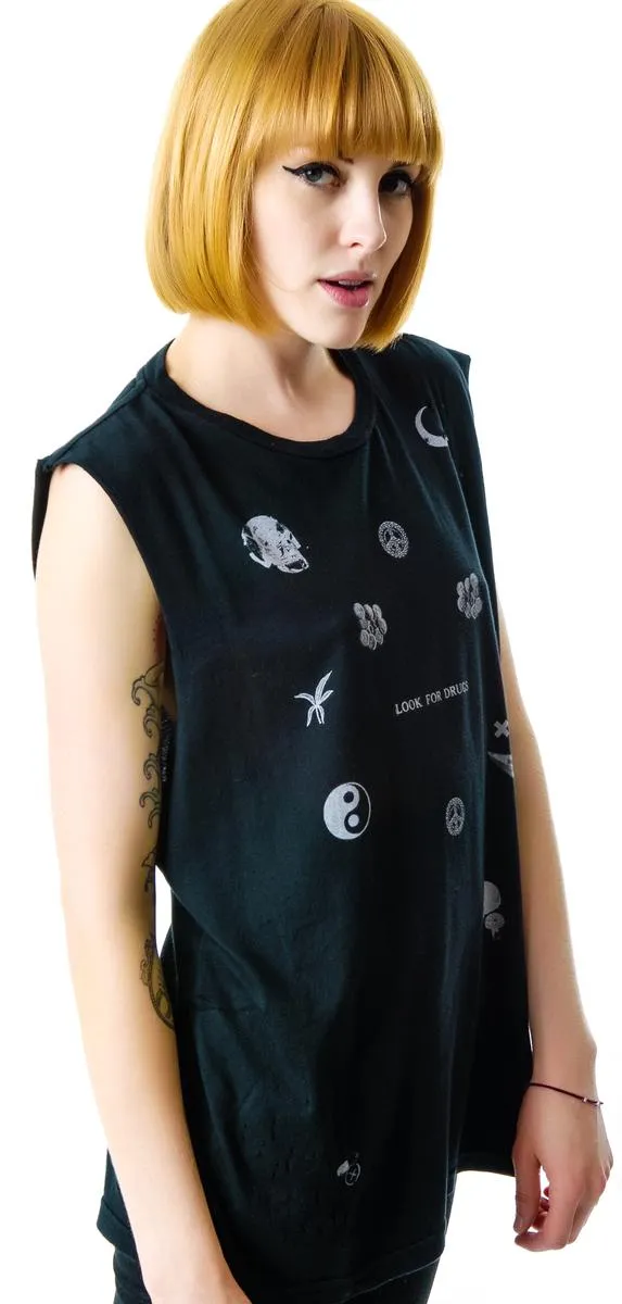 Look For Drugs Sleeveless Tank-