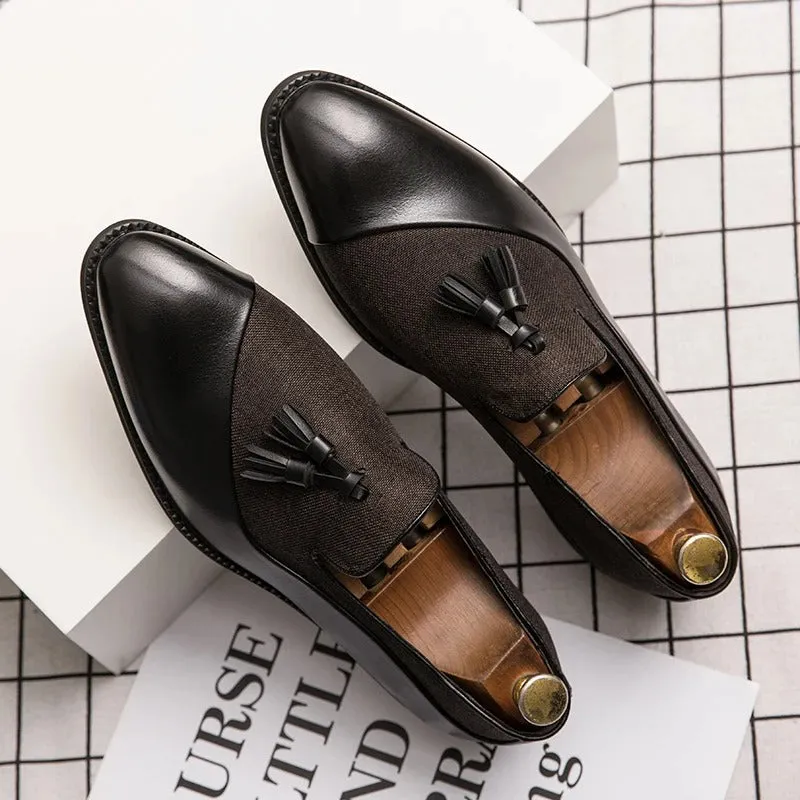 Louis Nattero Leather Tassel Loafers