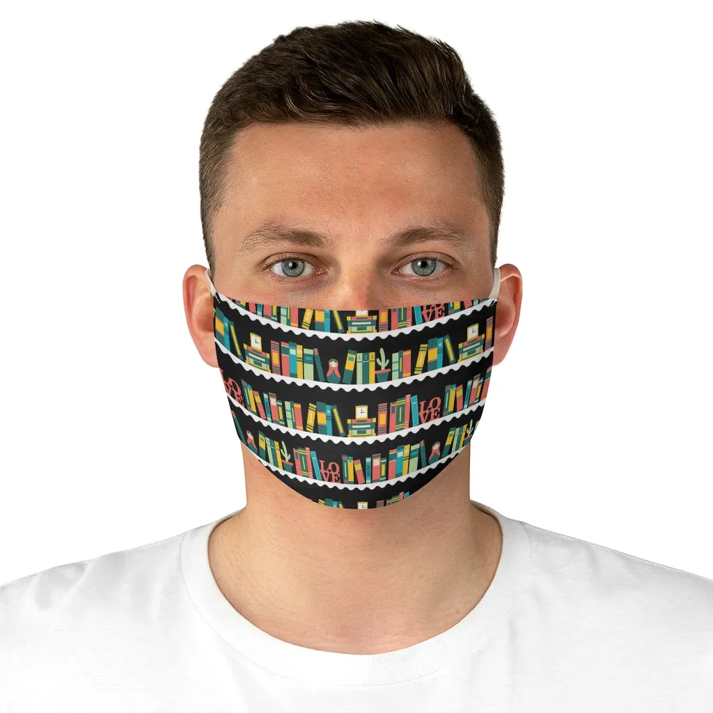 Love Books Spines Fabric Face Mask