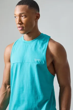 Man Active Gym Racer Tank