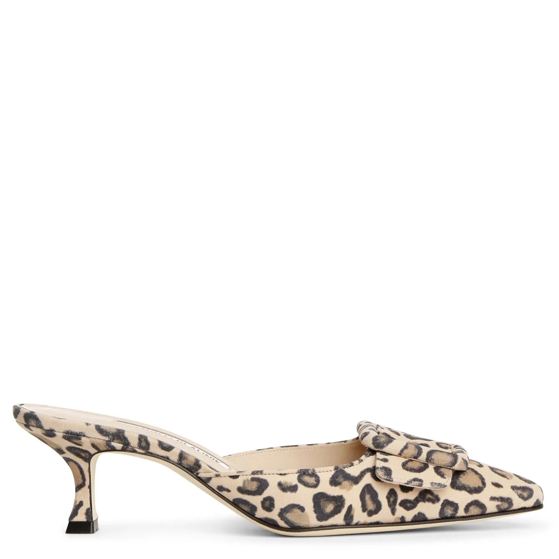 Manolo Blahnik Maysale leopard suede mules