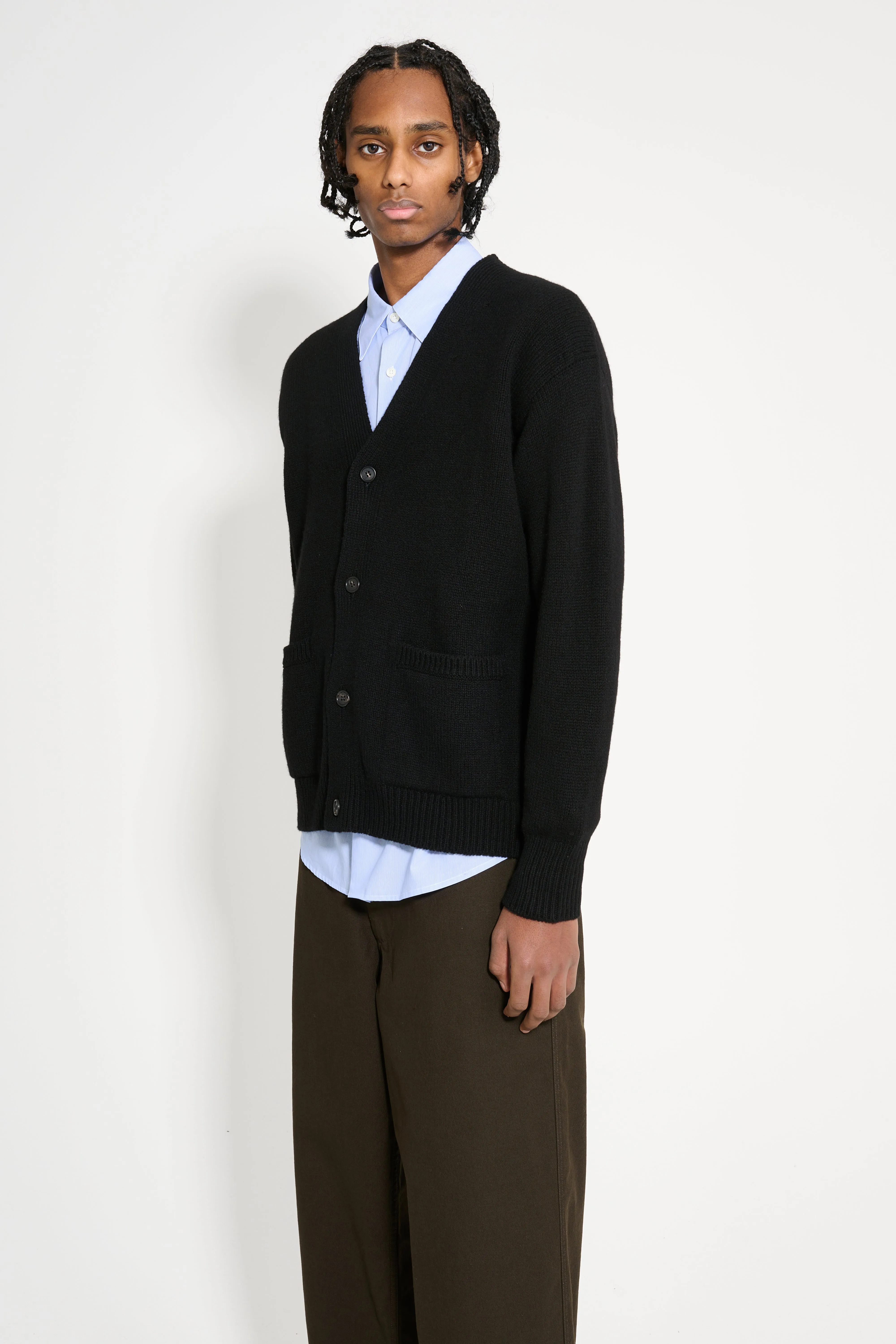 Margaret Howell Boxy Cardigan Geelong Black
